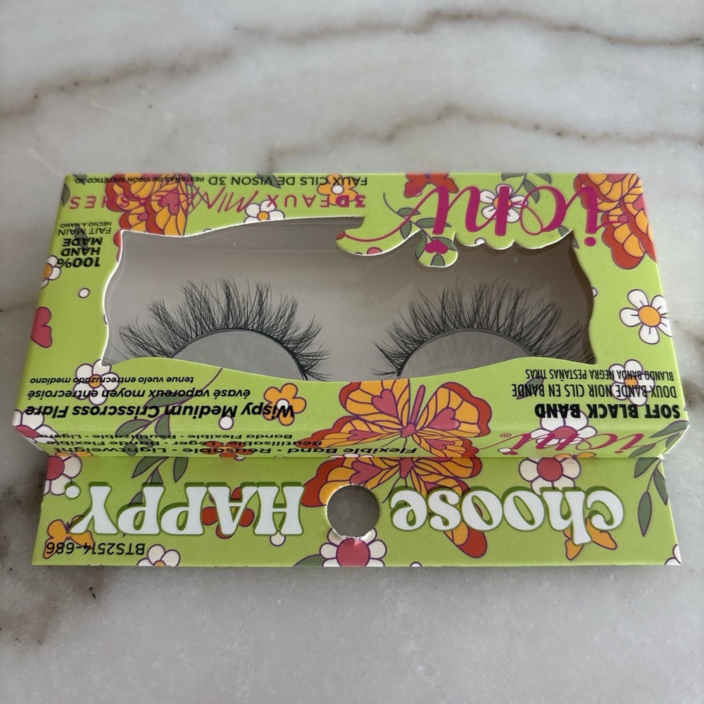 IONI Lashes wispy medium Crisscross Flare 3D Faux Mink - Picture 3 of 4
